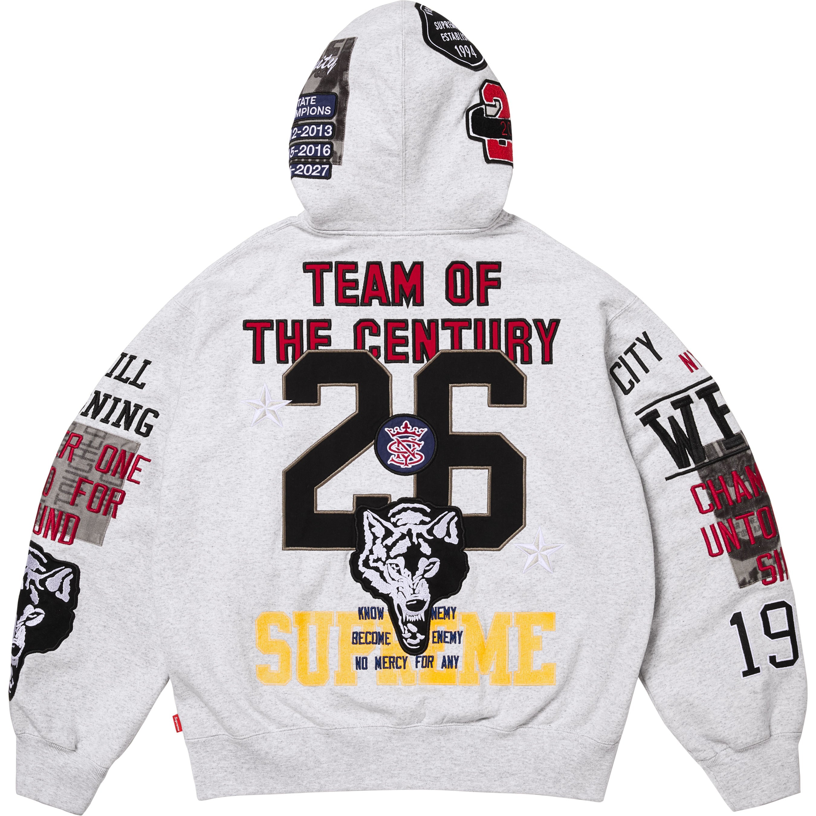Warriors Appliqué Zip Up Hooded Sweatshirt view 9